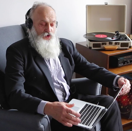 Old beared men video confer version 3